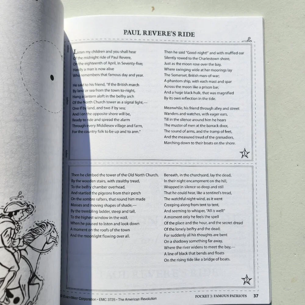 History Pockets The American Revolution  Paperback Book Activity Book Workbook
